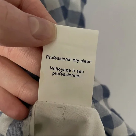 Anthropologie ie 11.1. Tylho Kinsey Off-The-Shoulder Blue & White Gingham Dress - Picture 6 of 15